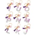 thumbnail image 4 of LYMAYTER Cute Pink Tassel Mug Accessory Initial Letter Charm Keychain - with Tassel, Heart - shaped Sequins, 4 of 7