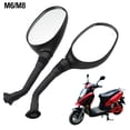 thumbnail image 4 of 1Pair Left/Right Electric Bicycle Rearview Mirrors Black 3D 6mm/8mm Bike Cycling Clear Wide Range Back Sight Rearview Reflector, 4 of 10