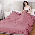 thumbnail image 2 of 71x79IN Cooling Weighted Blanket, Summer Solid Color Simple Design Cotton Cool Quilt Wrinkle Resistant Summer Blankets with Double Sided Cold Effect, for Bed Couch Sofa, Keep Cool for Night Sweats, 2 of 9