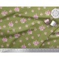 thumbnail image 3 of Soimoi Poly Georgette Tissu Triangle, Feuilles & Rose Imprimé Floral Tissu 1 Yard 52 Pouces de Large, 3 of 3
