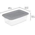 thumbnail image 2 of Ensemble de (4) boîtes de rangement Sterilite de 11,4 litres, bacs de rangement en plastique transparent, couvercle à enclenche, gris, 2 of 6