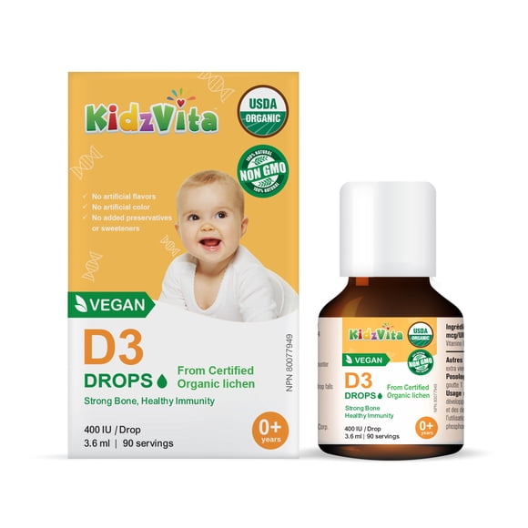 Organic Vegan Vita D3 Drops 400IU 3.6ml
