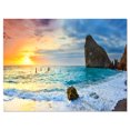 thumbnail image 2 of Vibrant Morning Sea with Yellow Sun - Seascape Canvas Art Print, 2 of 3