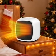 Portable Space Heater for Indoor Use, Small Heater with Overheat and Tip-Over Protection, Compact Personal Heater Designed for Home, Office, and Bedroom Quiet Warmth