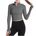 thumbnail image 1 of Timegard Womens Lightweight Athletic Jacket Zipper Trackshirts Workout Running Jackets with Thumb Holes, 1 of 3
