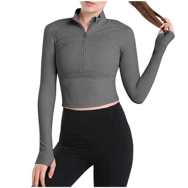 Timegard Womens Lightweight Athletic Jacket Zipper Trackshirts Workout Running Jackets with Thumb Holes