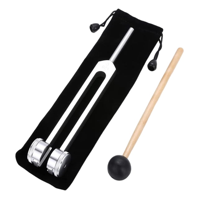 Milaget Tuning Fork Aluminum Alloy Practical Durability Premium Portable with Mallet Silver