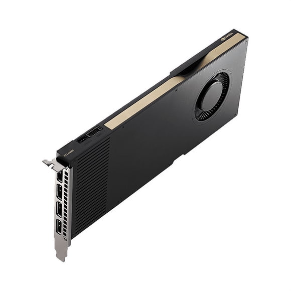 Nvidia - Nvidia RTX A400 Carte Graphique 4 Go GDDR6 PCIe4.0x8 Profil Bas 4 x Mini DisplayPort - Boîte de Détail - ATX Support D'E/S attac