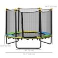 thumbnail image 3 of Qaba Trampoline pour Enfants, Trampoline Intérieur Extérieur avec Filet d'Enceinte, Noir, 3 of 10
