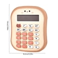thumbnail image 4 of pstuiky Standard Calculator 12 Digit with Large Display Quiet Round Button Candy Color Portable Plastic Pink Brown Green Mini Battery 3.93 X 3.22 In Basic Office Home, 4 of 7