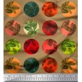 thumbnail image 1 of Soimoi Blue Moss Georgette Fabric Crystal Stone Geometric Print Fabric by Yard 42 Inch Wide, 1 of 3