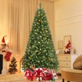 thumbnail image 1 of Costway 8 FT Christmas Tree with 1182 PVC Branch Tips 400 Warm White LED Lights Gloves, 1 of 10