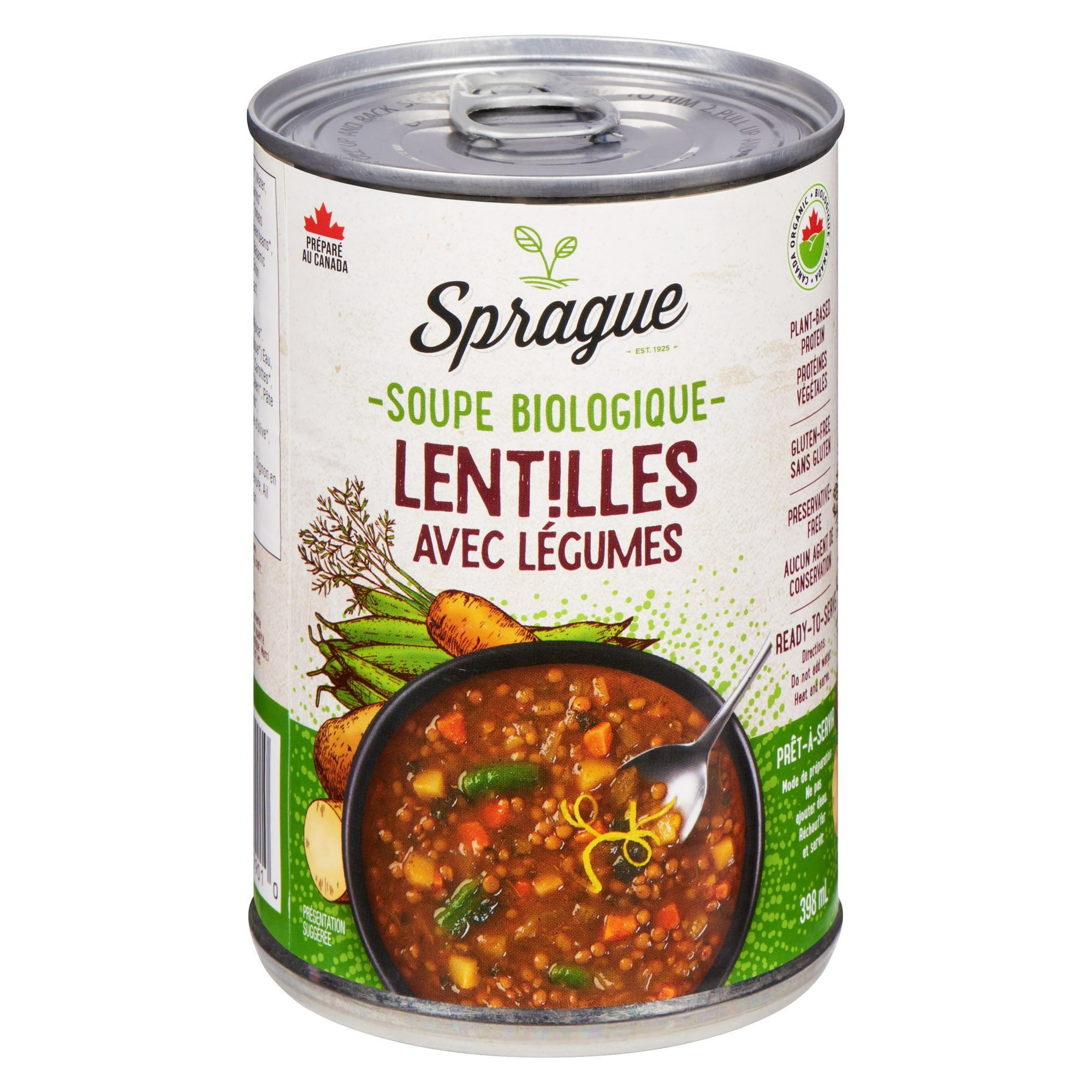 Sprague Soupe de Lentilles Biologique aux Légumes