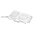 thumbnail image 3 of Condiment Containers With Lids 40 Pcs Double Compartment Reusable Plastic Food Containers 140 ml Per Container 5.51 in x 3.35 in x 0.98 in, 3 of 9