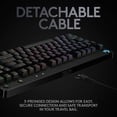 thumbnail image 3 of Logitech G PRO Clavier Mécanique de Jeu, Design Ultra Portable Sans Touches, Câble Micro USB Détachable, 16.8 Millions de Touches Rétroéclairées RGB, 3 of 7