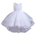 thumbnail image 1 of Kcodviy Robe de Demoiselle d'Honneur Enfant Tout-Petit Sans Manches Filles Élégante en Dentelle Robe de Baptême Fille Robe de Mariage Robes de Fête, 1 of 5