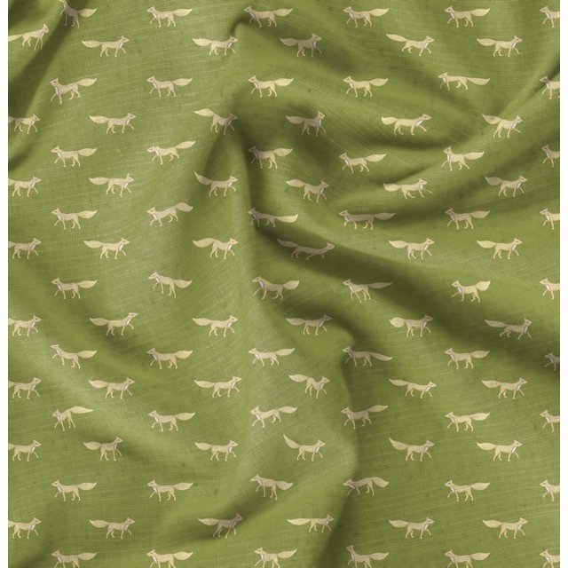 Soimoi Velvet Fabric Fox Animal Print Sewing Fabric Yard 58 Inch Wide