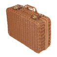 thumbnail image 1 of Luzkey Panier de Rangement en Rotin Imitation avec Couvercle Valise pour Table de Voyage Domestique TG, 1 of 8