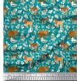 thumbnail image 1 of Soimoi Polyester Crepe Fabric Kangaroo,Elephant & Lion Animal Print Sewing Fabric Yard 52 Inch Wide, 1 of 3