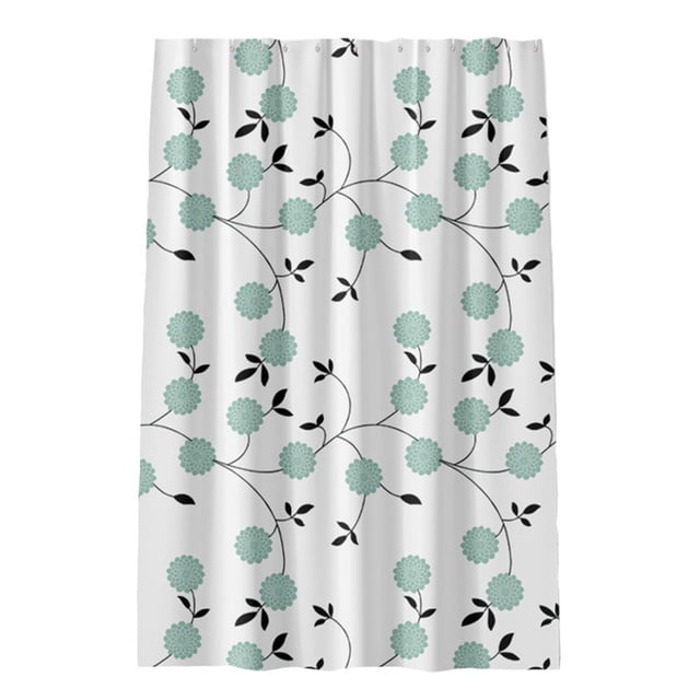 Doublure de Rideau de Douche en Eva Imperméable, Rideau de Douche Épais, Rideau de Porte de Salle de Bain Sans Perçage, Crochets de Rideau de Douche