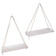 thumbnail image 1 of Herwey 2pcs Wooden Wall Storage Rack Sling Rope Hanging Plant Flower Pot Shelves Home Decorations,Wall Hanging Shelf,Home Decoration, 1 of 8