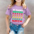thumbnail image 2 of Hauts pour Filles Décontractés Imprimés Col Rond Manches Courtes pour Filles - et T-Shirts Confortables pour un Usage Quotidien, 2 of 6