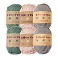 thumbnail image 2 of 6 Pieces T Shirt Yarn Easy to Knit 3 Colors Hand Knitting Craft Project Knitting Style C, 2 of 8