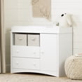 thumbnail image 1 of South Shore Peek-a-boo Changing Table with Drawers and Open Storage, in Pure White, 1 of 9
