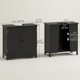 thumbnail image 3 of HOMCOM Under Sink Bathroom Cabinet, Pedestal Sink Vanity w/ 2 Doors, Shelf, 3 of 10