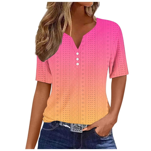 Birdeem Blouses for Women Womens V-Neck Solid Color T-Shirt Top