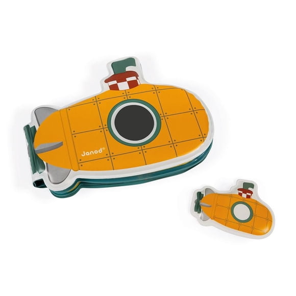 Janod - Mon Livre de Bain Sous-Marin - Jouets de Bain - Découverte et Développement Précoce - Pour Garçons et Filles - À partir de 10 Mois + - Multilingue