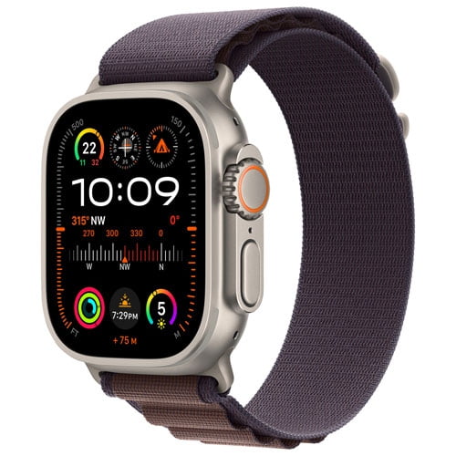 Open Box - Apple Watch Ultra 2 (GPS + Cellular) 49mm Titanium Case with Indigo Alpine Loop - Large