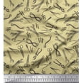 thumbnail image 1 of Soimoi Beige Poly Georgette Fabric Tools Hardware Print Sewing Fabric Yard 52 Inch Wide, 1 of 1