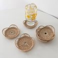 thumbnail image 3 of Rattan Bread Basket Petals Shape Hand-Woven Tea Tray With Handles For Serving Dinner Parties Coffee Breakfast, 3 of 6