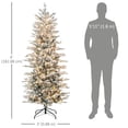 thumbnail image 3 of HOMCOM 6' Flocked Arctic Fir Artificial Christmas Tree w/ 250 Clear Lights, 3 of 10