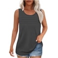 thumbnail image 1 of Besolor Womens Summer Sleeveless Shirts 2025 Casual Round Neck Tank Tops Loose Solid Color Basic Tee Plus Size, 1 of 7