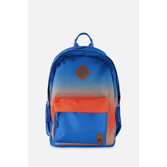 Deux par Deux Petit Garçon Dégradé Pratique Durable Spacieux Sac à Dos Beige, Bleu et Orange Dégradé