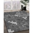 thumbnail image 3 of Ahgly Company Tapis d'Intérieur Lavable en Machine Carré Transitionnel Gris Loup Gris, 5 Pieds Carré, 3 of 7