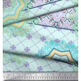 thumbnail image 3 of Soimoi Poly Georgette Fabric Check & Mandala Patchwork Decor Fabric Printed Yard 52 Inch Wide, 3 of 3
