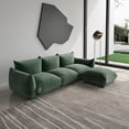 thumbnail image 1 of The Magic Home Convertible Modular L-Shaped Chenille Sectional Sofa Sofas, Green, 1 of 12