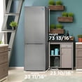 thumbnail image 3 of Danby DBMF100B1SLDB 10.3 cu. ft. Compact Fridge Bottom Mount in Stainless Steel, 3 of 9