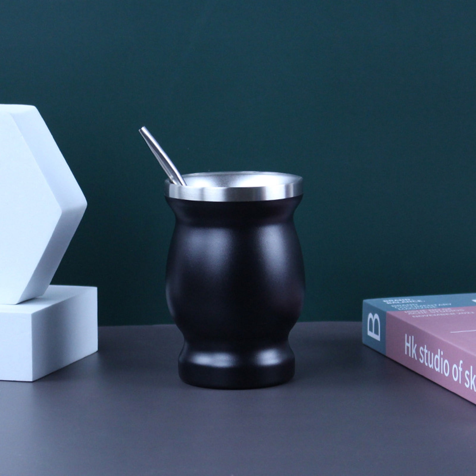 Tasse Mini Légère Portable en Acier Inoxydable Fonctionnelle Pratique Compagnon de Voyage Tasse à Thé