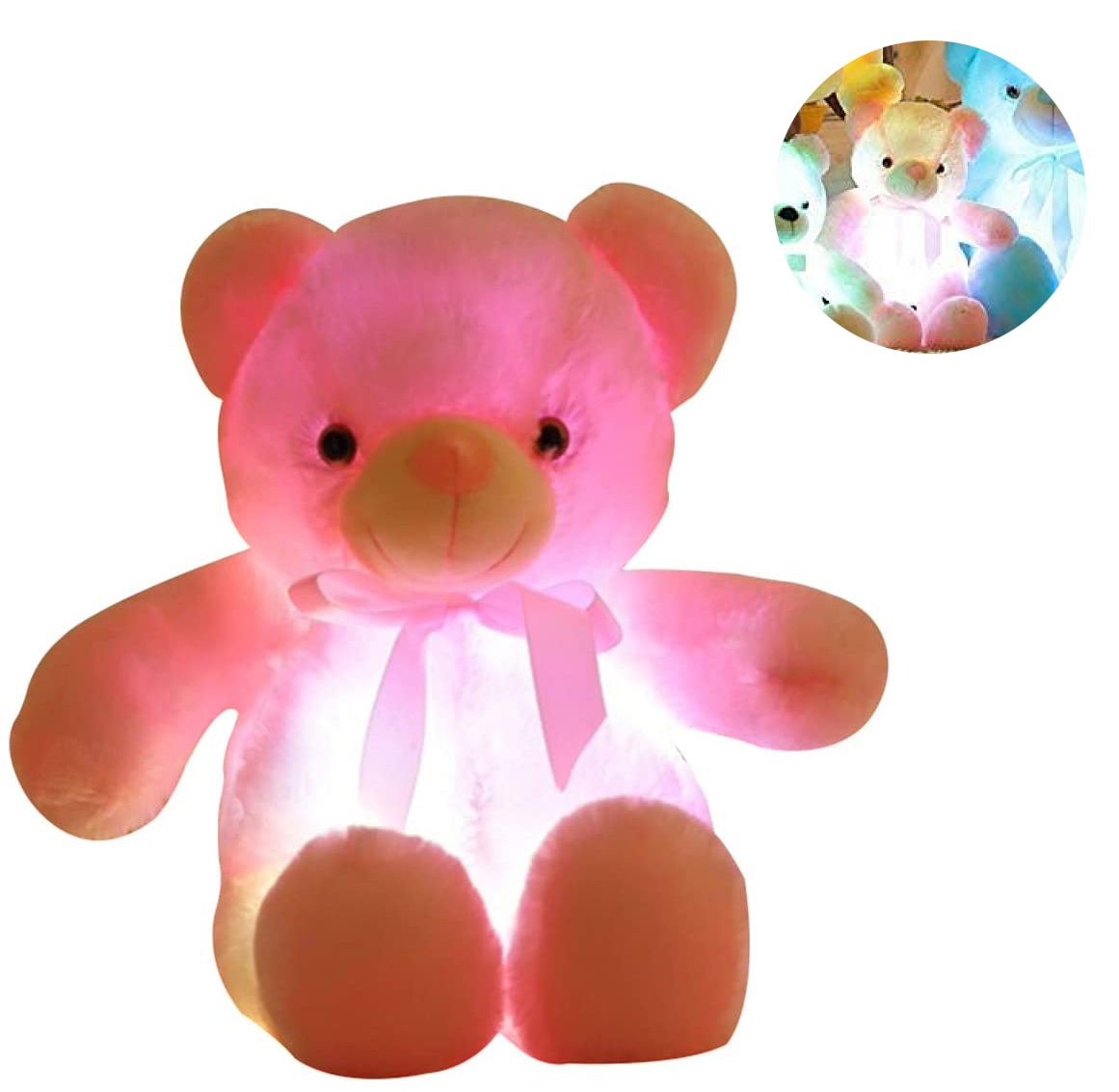 LED teddy bear, plush toy, colorful, luminous toys for children and adults, birthday gift