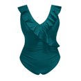 thumbnail image 4 of Bocqde Women Swimsuits Fashion Solid Color Loose Fit Ruffle Monokini Swimwears Ladies One Piece Bathing Suits, 4 of 5