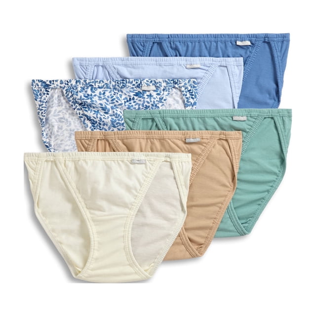 Jockey Culotte String Bikini Elance pour Femmes en Coton 100 % - Lot de 6