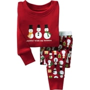 Boys Sleepwear & Robes Toddler Kids Christmas Snowman Pajamas Two-piece Set T-shirt Pants Outfits Clothes for Boys and Girls
