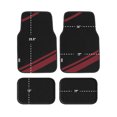 thumbnail image 5 of FH Group Carpet Liners Car Floor Mats with Faux Leather Stripes - Full Set, 5 of 5