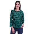 thumbnail image 1 of Moomaya Printed Button Placket Full Sleeve Top Round Neck WoMen's Casual Summer Tunic, 1 of 5