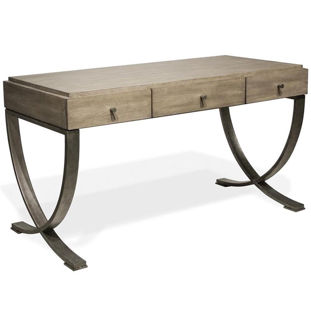 Bowery Hill Contemporary Computer Desk in Natural and Black