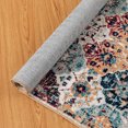 thumbnail image 4 of JML Area Rug 4'x6' Retro Accent Non-Slip Indoor Carpet Blue & Yellow & Red Floral Foldable Rugs for Living Room Bedroom Office Home Decor, 4 of 5
